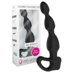 mystim Big Bend-it! - kroglični elektro analni dildo (črn)