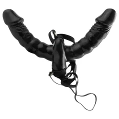 Pipedream - Dvojni pripenjalni vibrator (črn) - Fetish