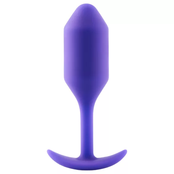 b-vibe - analni čep z dvema kroglicama - 114g - vijoličen