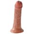 King Cock - dildo - realističen, 15 cm - rjav