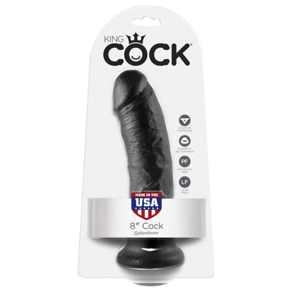 King Cock - dildo - 20 cm - črna