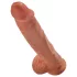 King Cock - realistični dildo z modami - 25 cm - rjav