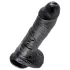 King Cock - realistični dildo z modami - 25 cm - črn