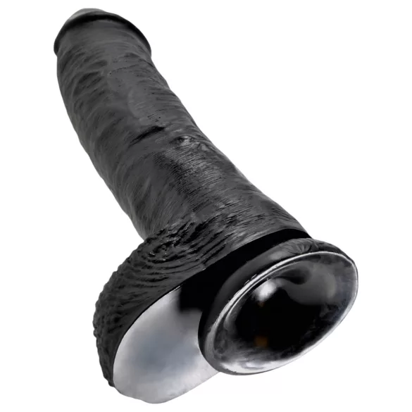 King Cock - realistični dildo z modami - 25 cm - črn