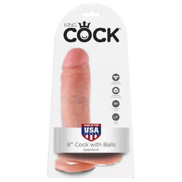 King Cock - dildo z modom - 20 cm - kožna barva
