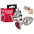You2Toys - Diamond - 85 g aluminijasti analni čep (srebrno-rdeč)