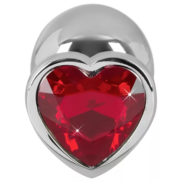 You2Toys - Diamond - 85 g aluminijasti analni čep (srebrno-rdeč)