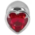 You2Toys - Diamond - 85 g aluminijasti analni čep (srebrno-rdeč)