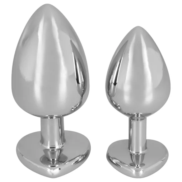 You2Toys - Diamond - 85 g aluminijasti analni čep (srebrno-rdeč)