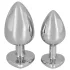 You2Toys - Diamond - 85 g aluminijasti analni čep (srebrno-rdeč)