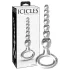 Icicles No. 67 - stekleni dildo - kroglična oblika - prozoren