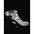 Icicles No. 67 - stekleni dildo - kroglična oblika - prozoren