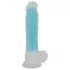 You2Toys - dildo z oprijemom - sveti v temi - modra