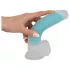 You2Toys - dildo z oprijemom - sveti v temi - modra
