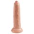 King Cock 9 - realistični dildo (23 cm) - naravna barva