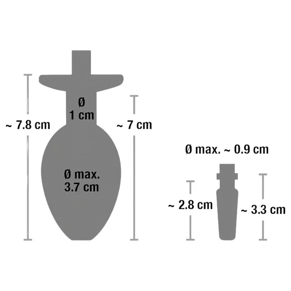 Piss to Ass Plug - votlični analni čep z dilatorjem za sečnico