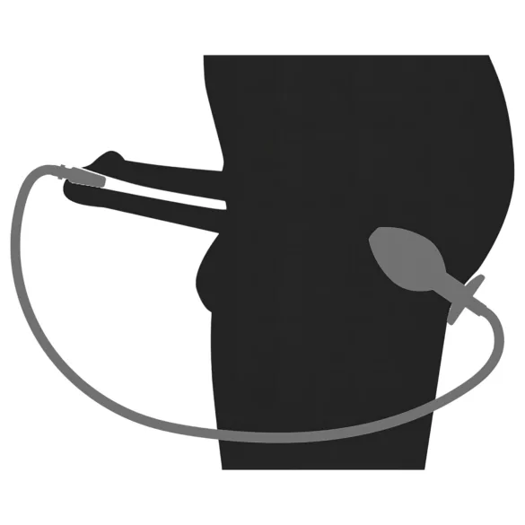 Piss to Ass Plug - votlični analni čep z dilatorjem za sečnico