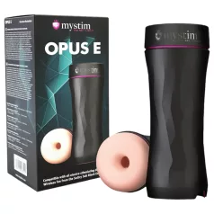 mystim Opus E Donut - elektro masturbator (naravno-črna)