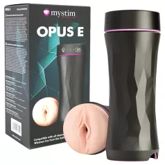 mystim Opus E Vagina - elektro umetna vagina - naravno črna