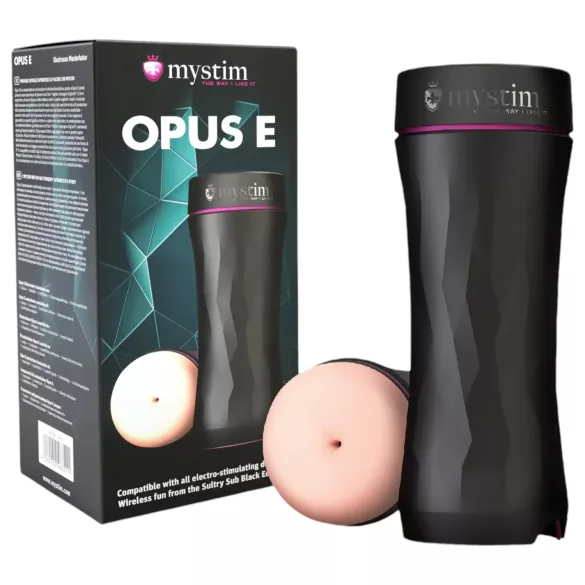 mystim - analni masturbator z elektro stimulacijo - naravna/črna