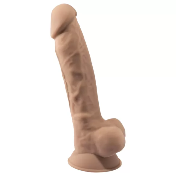 Silexd 7 - dildo s priseskom - 17,5 cm - naravna barva