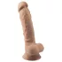 Silexd 7 - dildo s priseskom - 17,5 cm - naravna barva