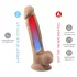 Silexd 7 - dildo s priseskom - 17,5 cm - naravna barva