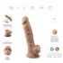 Silexd 7 - dildo s priseskom - 17,5 cm - naravna barva