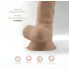 Silexd 7 - dildo s priseskom - 17,5 cm - naravna barva
