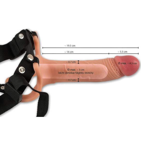 Realistixxx Strap-on - pripet in votli dildo (naravno)