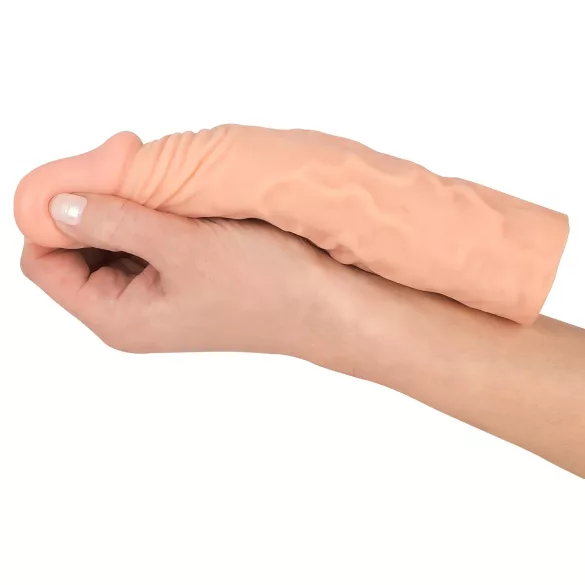 Nature Skin - podaljšek, odebeljevalec za penis (19,5 cm)