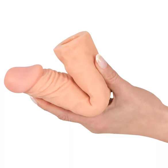 Nature Skin - podaljšek, odebeljevalec za penis (19,5 cm)