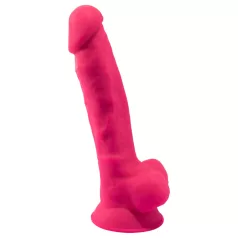 Silexd 7 - dildo z modoma s priseskom - 17,5 cm (roza)