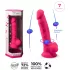 Silexd 7 - dildo z modoma s priseskom - 17,5 cm (roza)