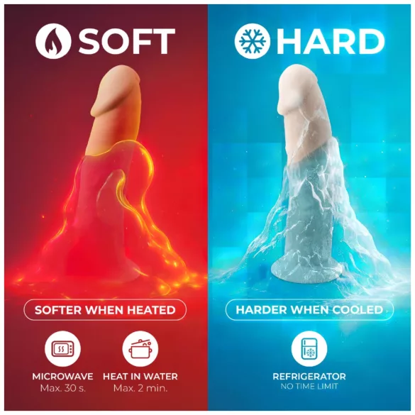 Silexd 7 - dildo z modoma s priseskom - 17,5 cm (roza)