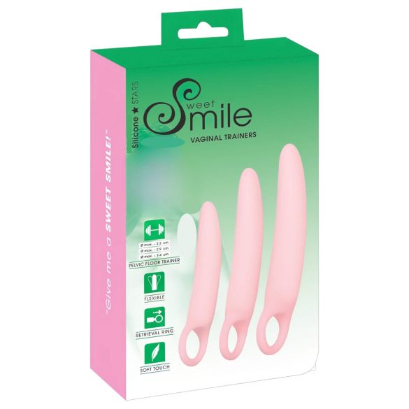 SMILE - Vaginalni trenažerji - set dildojev - roza (3-delni)