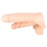 Realistixxx Dvojni F - realistični dildo z erekcijskim obročkom (naravni)