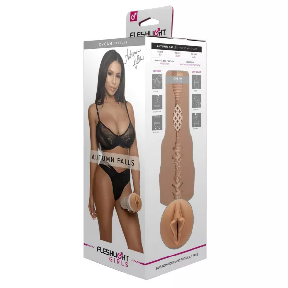 Fleshlight Autumn Falls Cream - masturbator vagina - realistična - kožna barva
