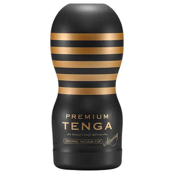 TENGA Premium Strong - masturbator za enkratno uporabo - črna