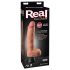 Real Feel Deluxe No.9 - realistični vibrator s testisi - kožna barva