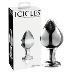 Icicles No. 25 - analni čep - koničast - steklo - prozoren