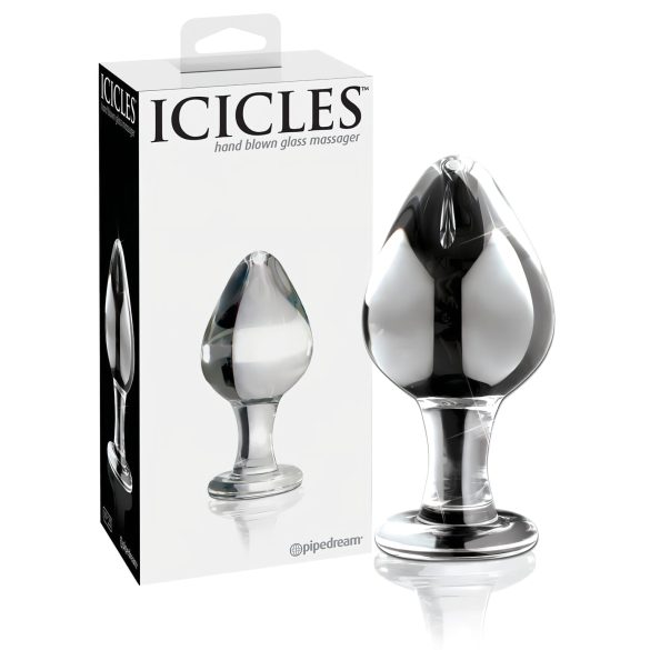 Icicles No. 25 - analni čep - koničast - steklo - prozoren