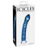 Icicles No. 29 - stekleni dildo za penis - spiralna oblika - modra