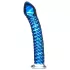 Icicles No. 29 - stekleni dildo za penis - spiralna oblika - modra
