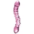 Icicles No. 55 - stekleni dildo z dvema koncema za G-točko - roza