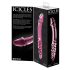 Icicles No. 57 - Dvostranski stekleni dildo s penisom (roza)