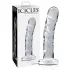 Icicles No. 62 - stekleni dildo z obliko penisa - prozoren