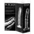Icicles No. 62 - stekleni dildo z obliko penisa - prozoren
