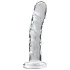 Icicles No. 62 - stekleni dildo z obliko penisa - prozoren