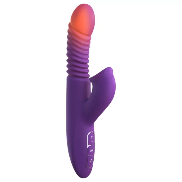 Fantasy For Her - 3-v-1 potiskani vibrator z grelno funkcijo (vijoličen)